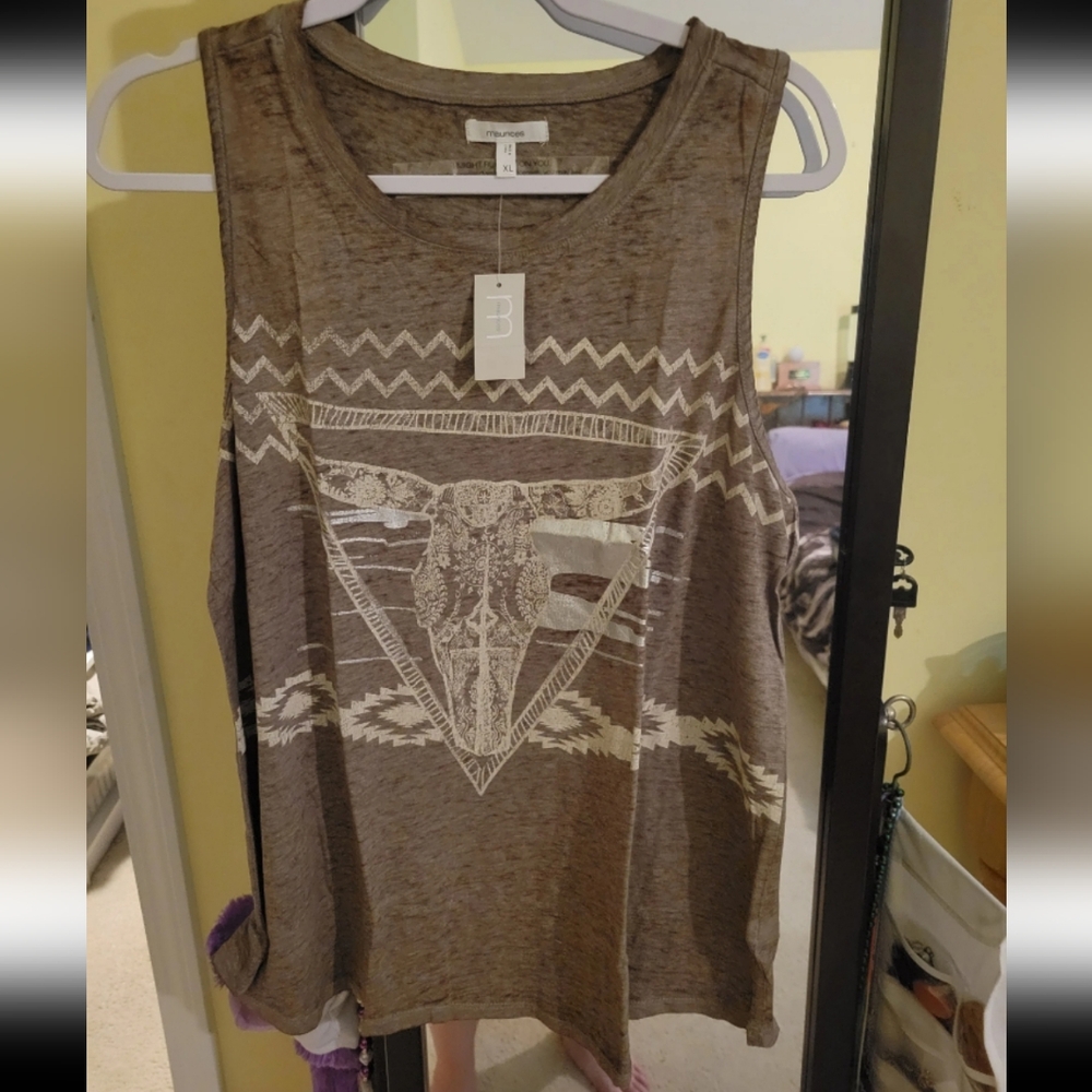 Maurices Brown Graphic Tank Top
